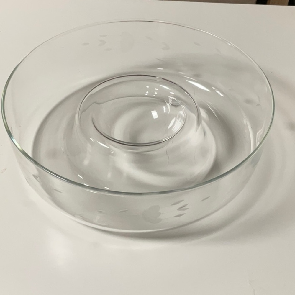 Princess House vintage crystal chip and dip bowl. Excellent condition